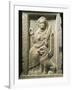 Marble Altar Depicting the Goddess Allat with a Lion-null-Framed Giclee Print