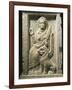 Marble Altar Depicting the Goddess Allat with a Lion-null-Framed Giclee Print