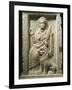 Marble Altar Depicting the Goddess Allat with a Lion-null-Framed Giclee Print