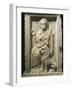 Marble Altar Depicting the Goddess Allat with a Lion-null-Framed Giclee Print