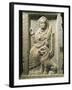 Marble Altar Depicting the Goddess Allat with a Lion-null-Framed Giclee Print