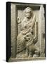 Marble Altar Depicting the Goddess Allat with a Lion-null-Stretched Canvas