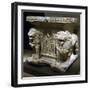 Marble Altar with Statue of Romanised Goddess Astarte in Niche Flanked by Two Lions-null-Framed Giclee Print