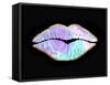 Marble and Gold Lips-Tina Lavoie-Framed Stretched Canvas