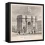 Marble Arch Complete with Sentries, Outside Buckingham Palace-null-Framed Stretched Canvas