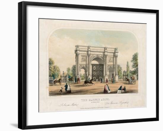 Marble Arch, Oxford Street, London-null-Framed Giclee Print