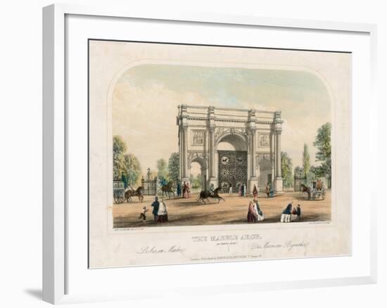 Marble Arch, Oxford Street, London-null-Framed Giclee Print