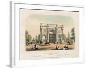 Marble Arch, Oxford Street, London-null-Framed Giclee Print