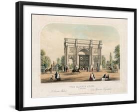 Marble Arch, Oxford Street, London-null-Framed Giclee Print