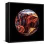 Marble Ball Watercolor Sphere-Swedish Marble-Framed Stretched Canvas