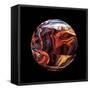 Marble Ball Watercolor Sphere-Swedish Marble-Framed Stretched Canvas