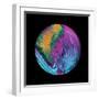 Marble Ball Watercolor Sphere-Swedish Marble-Framed Art Print