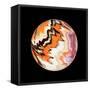 Marble Ball Watercolor Sphere-Swedish Marble-Framed Stretched Canvas