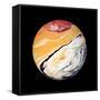 Marble Ball Watercolor Sphere-Swedish Marble-Framed Stretched Canvas