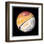 Marble Ball Watercolor Sphere-Swedish Marble-Framed Art Print