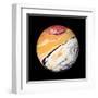 Marble Ball Watercolor Sphere-Swedish Marble-Framed Art Print