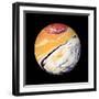 Marble Ball Watercolor Sphere-Swedish Marble-Framed Art Print