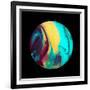 Marble Ball Watercolor Sphere-Swedish Marble-Framed Art Print