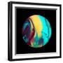 Marble Ball Watercolor Sphere-Swedish Marble-Framed Art Print