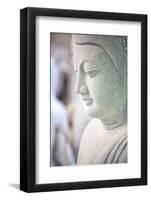 Marble Buddha Images Waiting to Be Finished at a Stone Carver's in Amarapura-Lee Frost-Framed Photographic Print