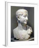 Marble Bust of Emperor Tiberius-null-Framed Giclee Print