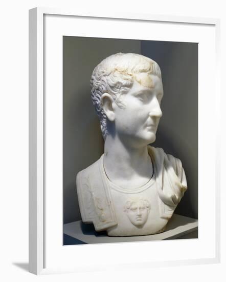 Marble Bust of Emperor Tiberius-null-Framed Giclee Print