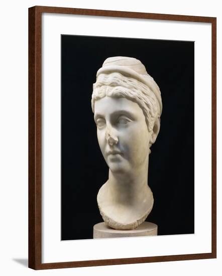 Marble Bust of Faustina Maior, Wife of Emperor Antoninus Pius-null-Framed Giclee Print