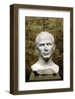 Marble Bust of Julius Caesar from the Rhone River-null-Framed Photographic Print