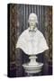 Marble Bust of Pope Alexander VII Chigi-Giuseppe Mengoni-Stretched Canvas