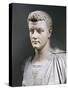 Marble Bust of Roman Emperor Gaius Julius Caesar Augustus Germanicus-null-Stretched Canvas