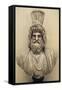 Marble Bust of Serapis with Kalathos-null-Framed Stretched Canvas