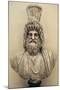 Marble Bust of Serapis with Kalathos-null-Mounted Giclee Print