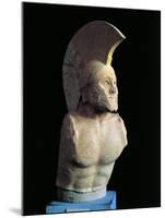 Marble Bust of Spartan Warrior Leonidas, 490-480 B.C.-null-Mounted Giclee Print