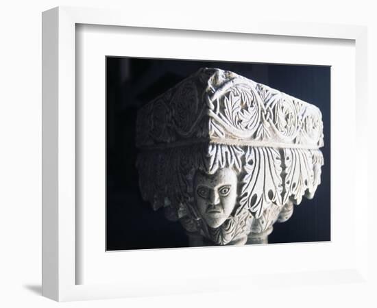 Marble Capital, Collegiate Church of St Mary, Visso, Marche, Italy-null-Framed Giclee Print