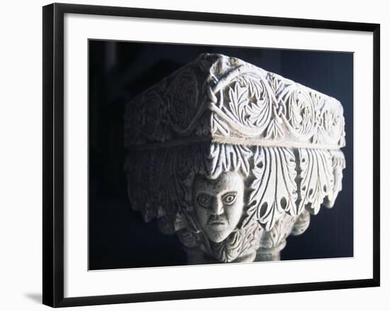 Marble Capital, Collegiate Church of St Mary, Visso, Marche, Italy-null-Framed Giclee Print