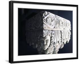 Marble Capital, Collegiate Church of St Mary, Visso, Marche, Italy-null-Framed Giclee Print