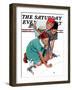 "Marble Champion" or "Marbles Champ" Saturday Evening Post Cover, September 2,1939-Norman Rockwell-Framed Giclee Print