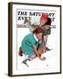 "Marble Champion" or "Marbles Champ" Saturday Evening Post Cover, September 2,1939-Norman Rockwell-Framed Giclee Print