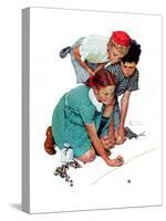 "Marble Champion" or "Marbles Champ", September 2,1939-Norman Rockwell-Stretched Canvas