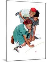"Marble Champion" or "Marbles Champ", September 2,1939-Norman Rockwell-Mounted Giclee Print