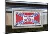 Marble Falls, Texas, USA. Decorative license plate with a Confederate flag-Emily Wilson-Mounted Photographic Print