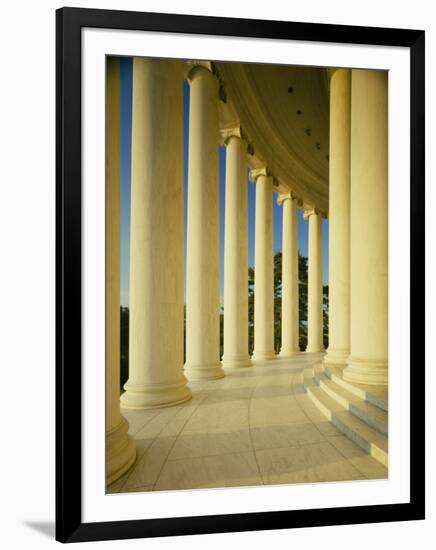 Marble Floor and Columns, Jefferson Memorial, Washington DC, USA-null-Framed Photographic Print