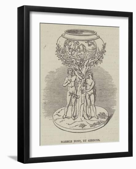 Marble Font, by Gibbons-null-Framed Giclee Print