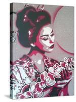 Marble Geisha-Abstract Graffiti-Stretched Canvas