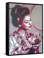 Marble Geisha-Abstract Graffiti-Framed Stretched Canvas