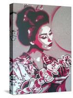 Marble Geisha-Abstract Graffiti-Stretched Canvas