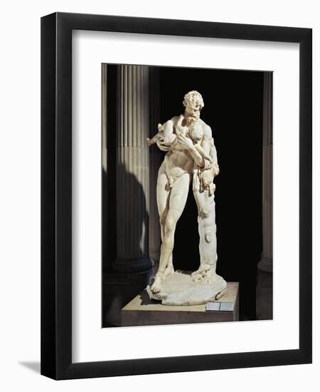 Marble Group Representing Faun Silenus Holding Infant Dionysus in His Arms, from Rome-null-Framed Giclee Print