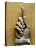 Marble Hand from Colossal Figure of Emperor Constantine the Great (306-337 CE)-null-Stretched Canvas