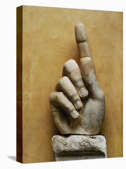 Marble Hand from Colossal Figure of Emperor Constantine the Great (306-337 CE)-null-Stretched Canvas