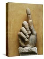 Marble Hand from Colossal Figure of Emperor Constantine the Great (306-337 CE)-null-Stretched Canvas